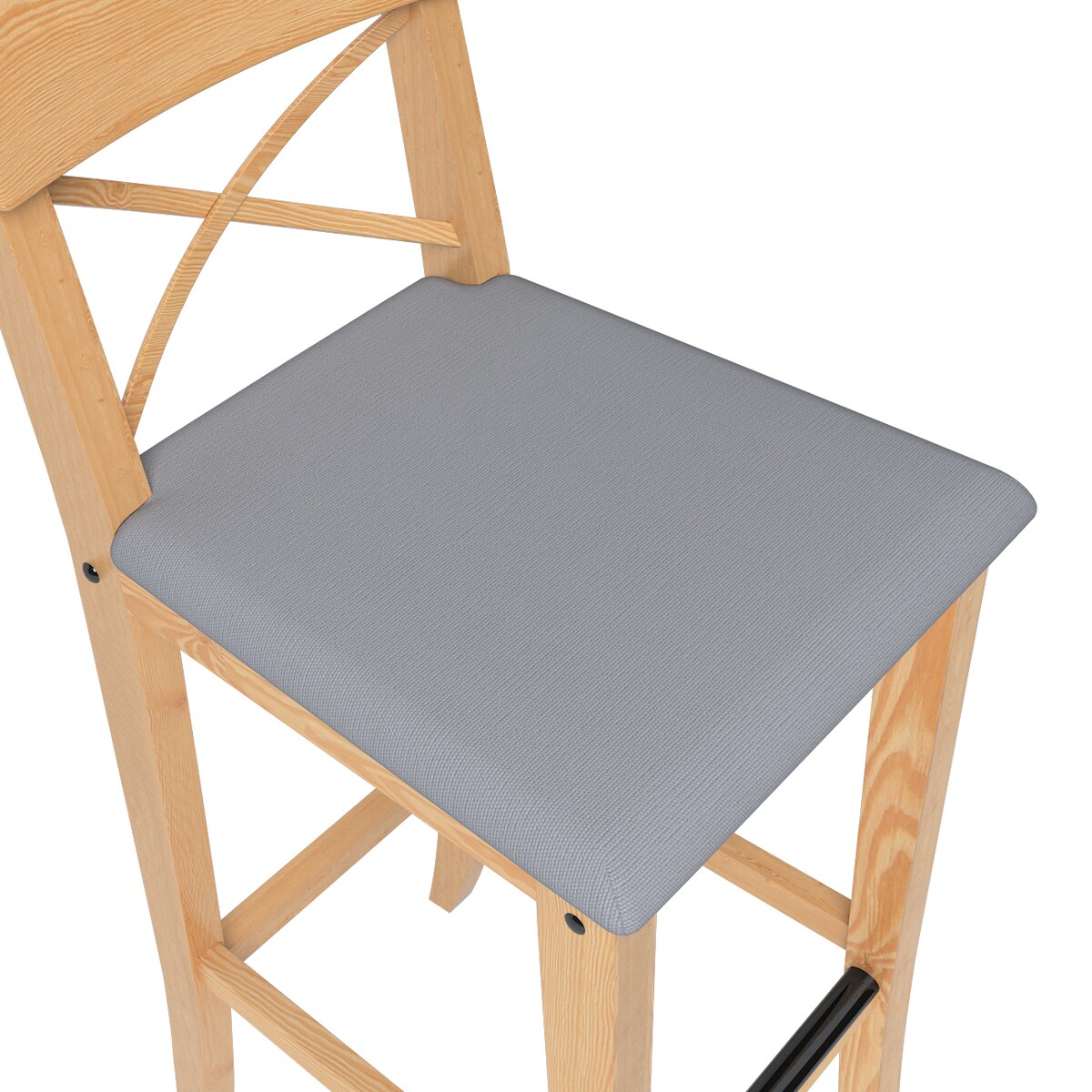 Pokrowiec na krzesło barowe Ingolf z tapicerowanym siedziskiem, slade Grey (szary), Ingolf, Cotton Panama