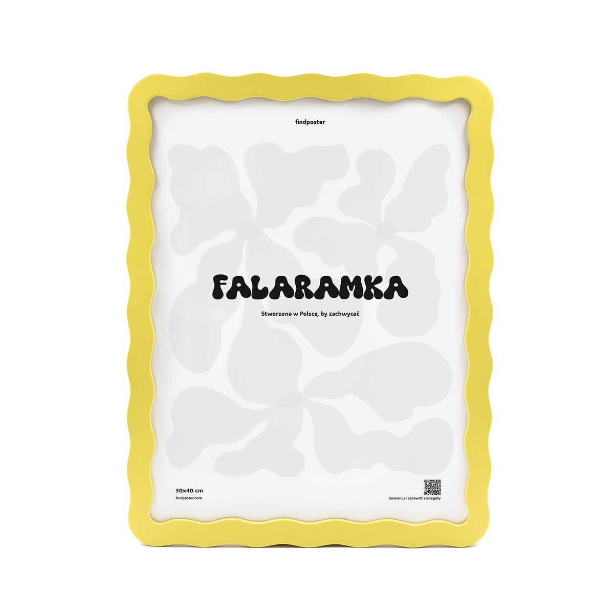 Falaramka żółta – ręcznie robiona ramka, która faluje stylem