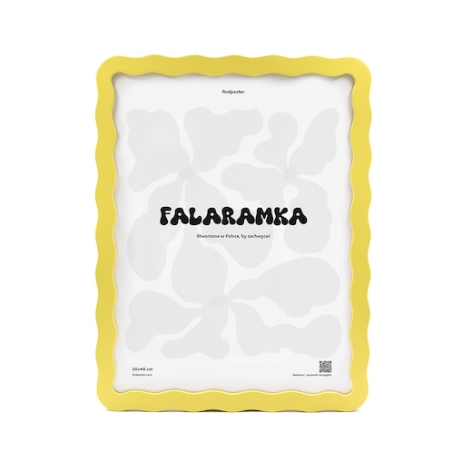 Falaramka żółta – ręcznie robiona ramka, która faluje stylem