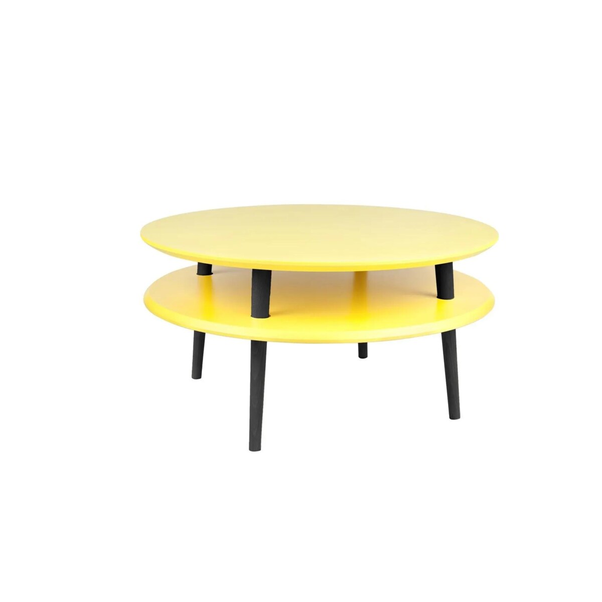 Stolik kawowy UFO Low żółty czarne nogi