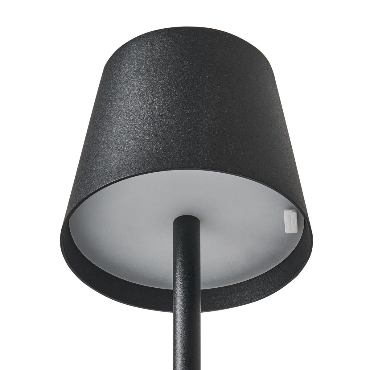 Bezprzewodowa lampa stołowa metalowa czarna VALIRA