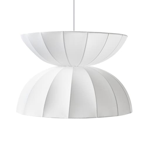 Lampa wisząca DEBONS Jedwab syntetyczny Biały