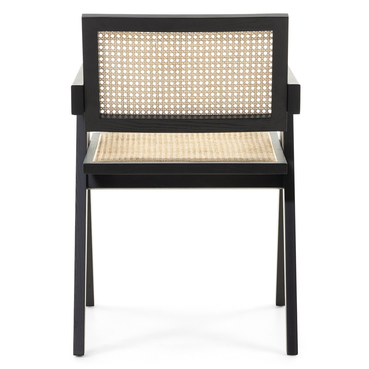 Krzesło z podłokietnikami, 78,5x51,7x54,1 cm KIEMER - IV czarne, twarde