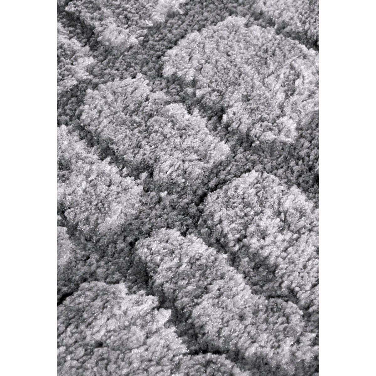 Chodnik pluszowy do korytarza 80x240cm, szary nowoczesny wzór boho