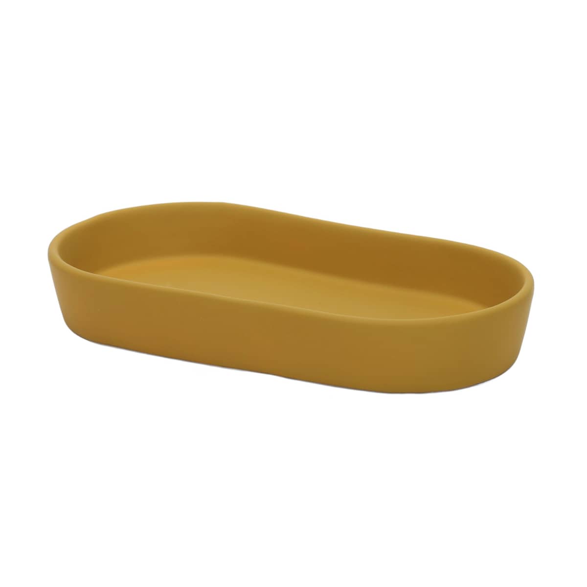 Podstawka łazienkowa na akcesoria COCON, ceramiczna, kolor musztardowy