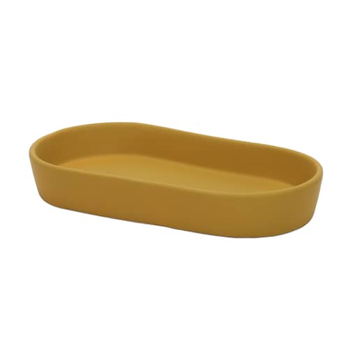 Podstawka łazienkowa na akcesoria COCON, ceramiczna, kolor musztardowy