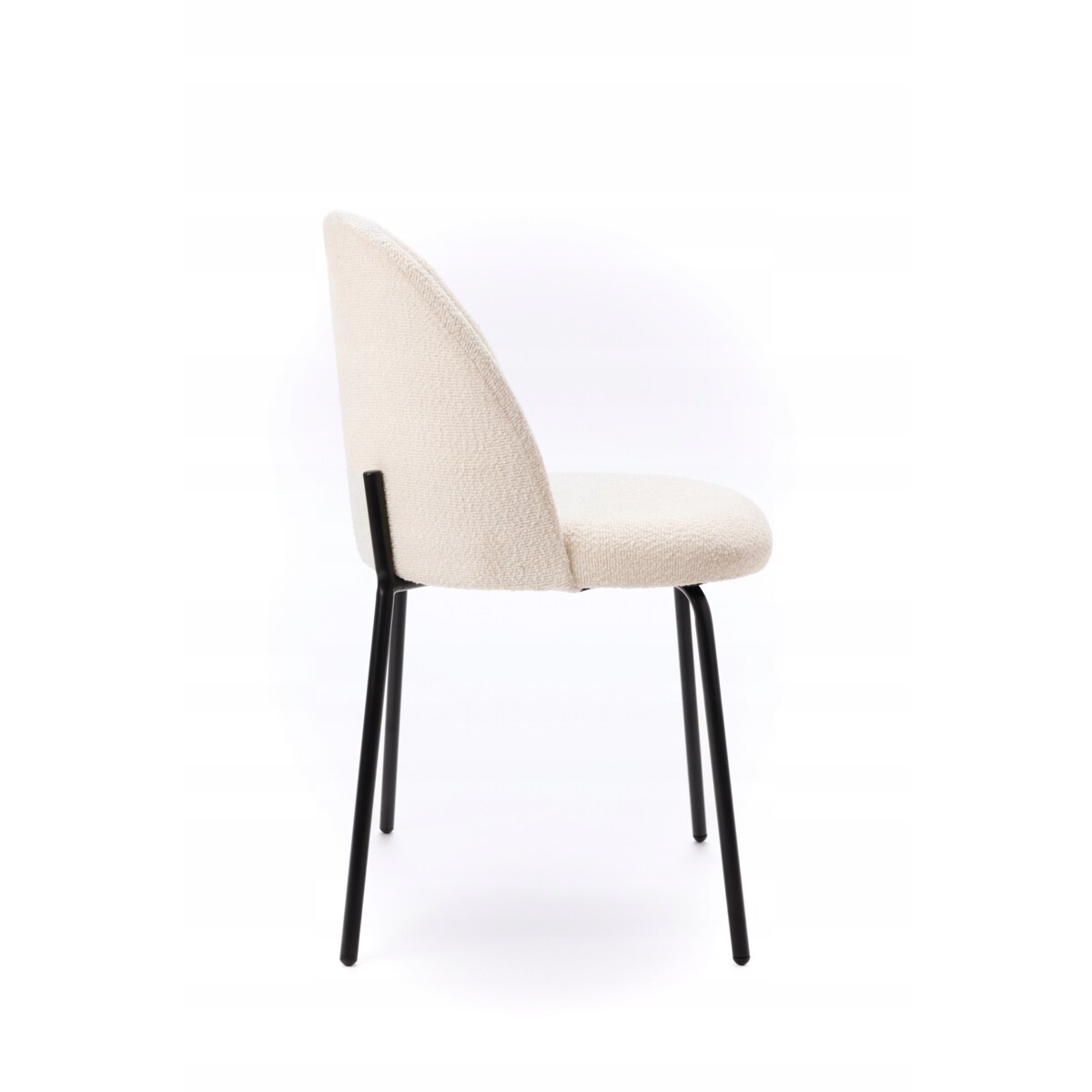 ZESTAW 4 SZTUK Krzesła TESSAR Biało-Czarne Tapicerowane DO SALONY JADALNI