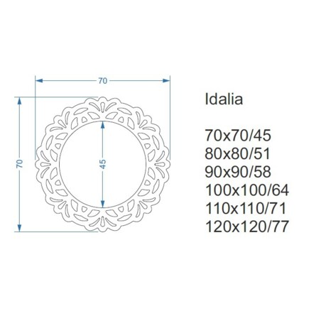 Dekoracyjne lustro w ażurowej ramie mdf - IDALIA