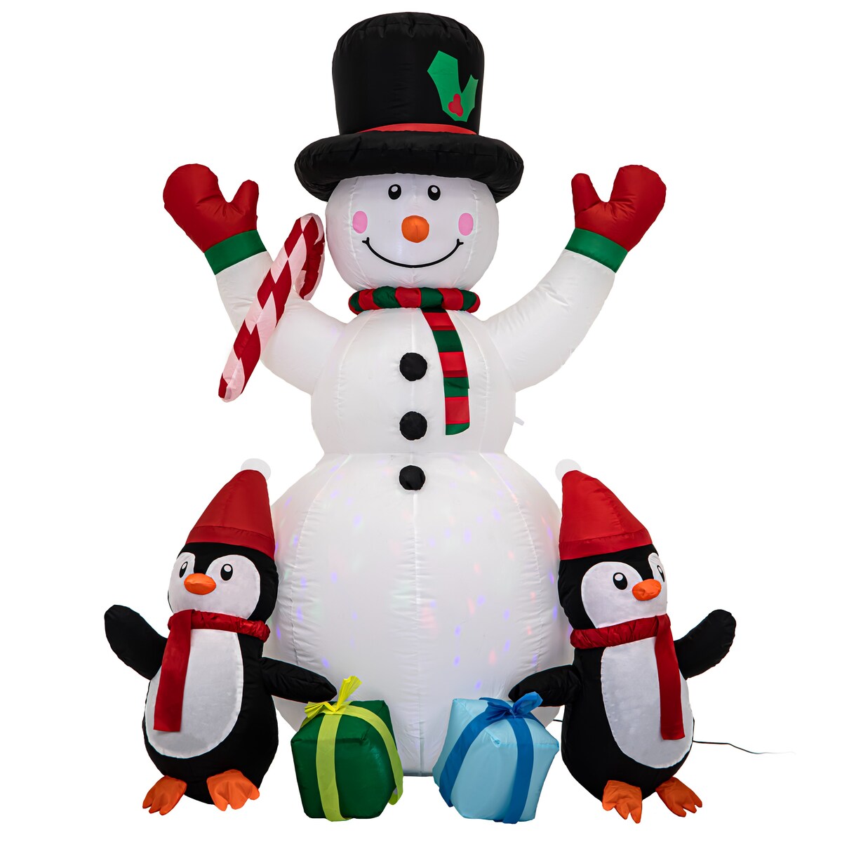 Bałwan Nadmuchiwany Świecący Duży Pompowany Led 180Cm Dmuchaniec