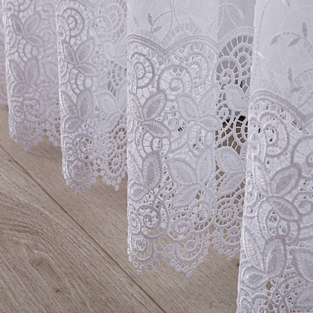 Firana na taśmie 300x245 biały ze wzorem