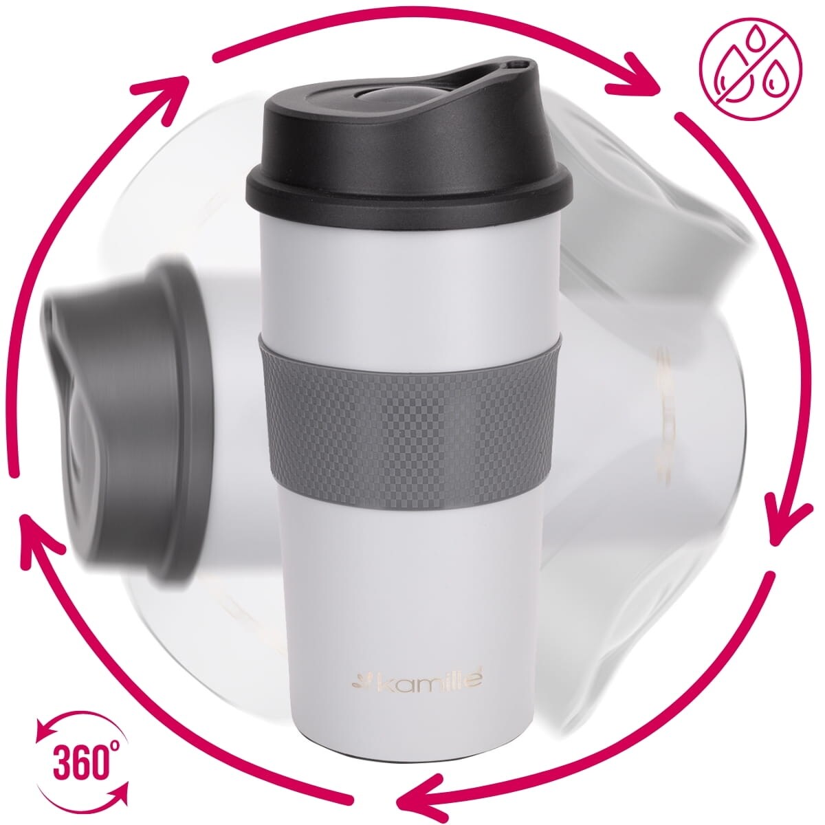 Kubek termiczny na kawę termos na napoje 480ml KAMILLE