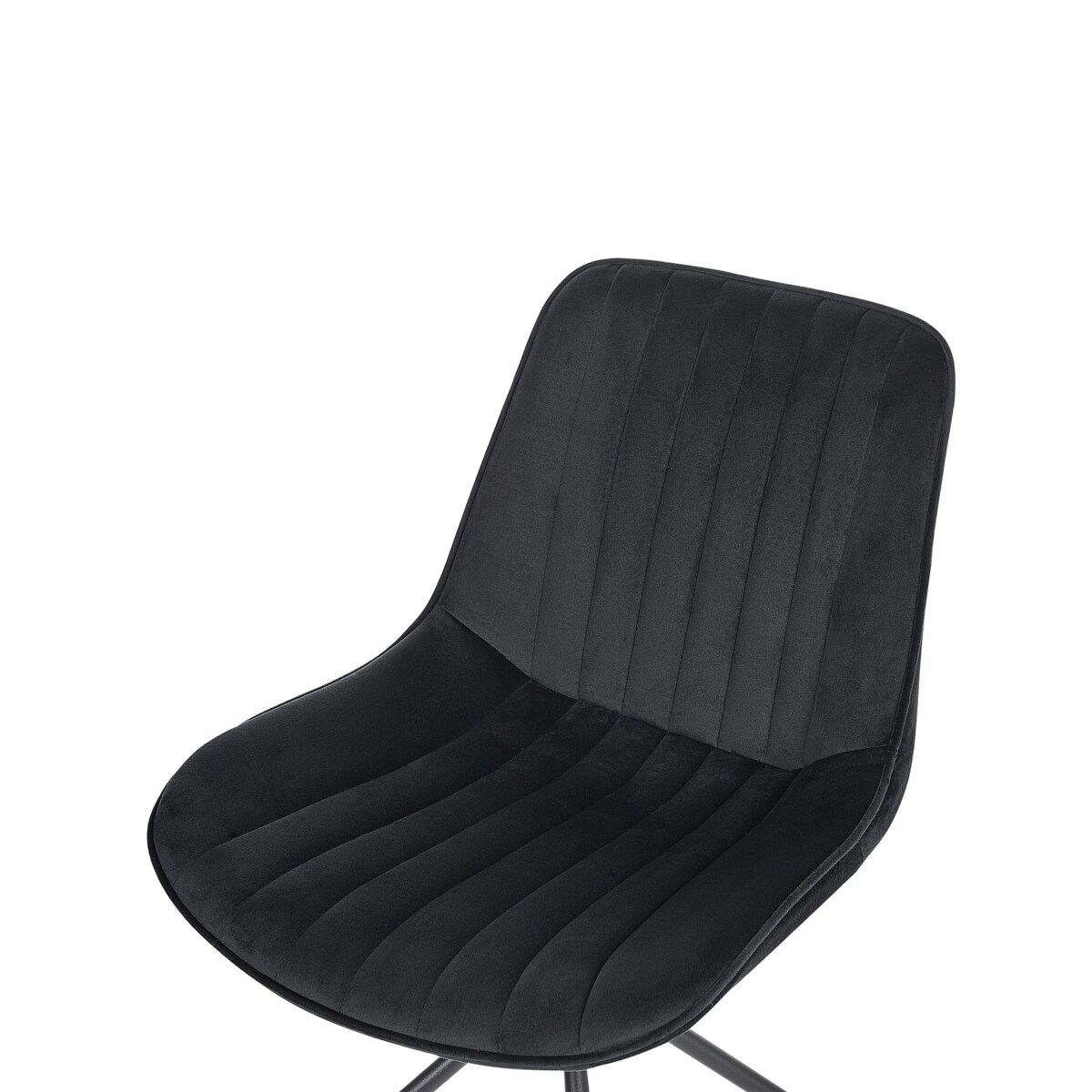 Zestaw 2 krzeseł do jadalni welurowy czarny NAVASOTA