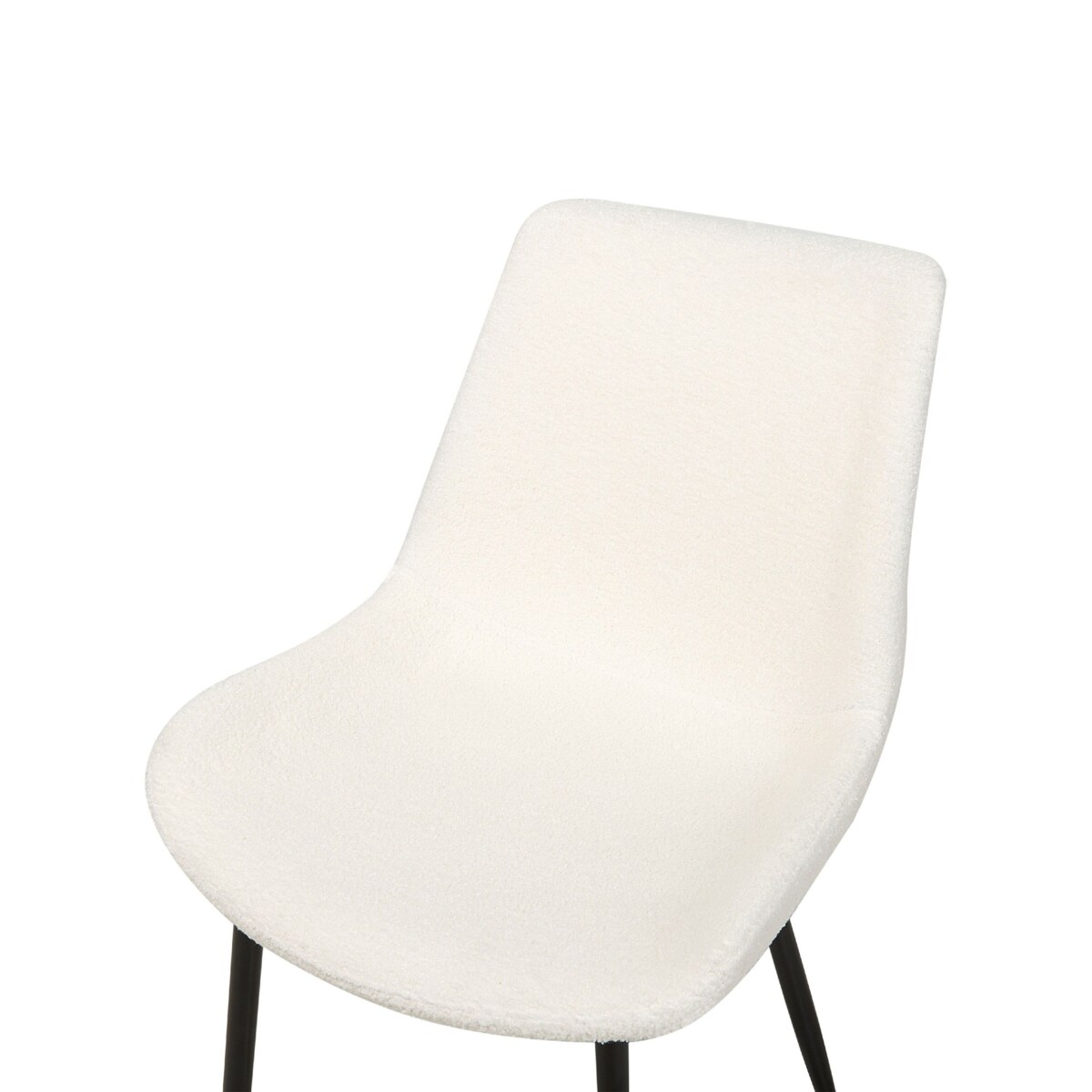 Zestaw 2 krzeseł do jadalni AVILLA Boucle Biały