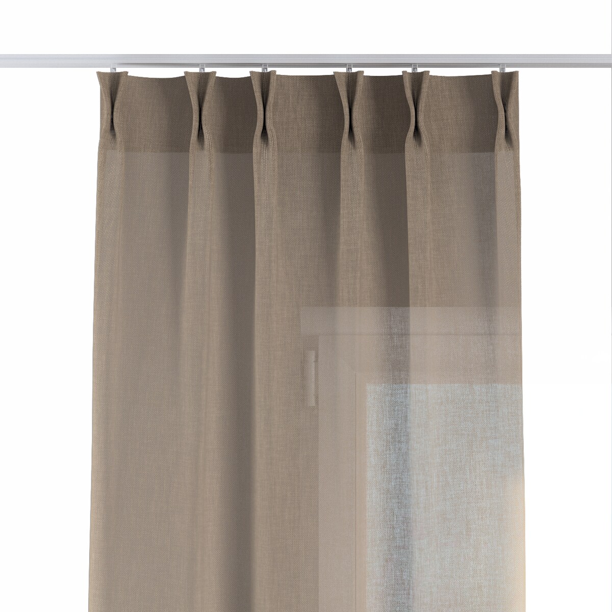 Zasłona na haczykach flex podwójnych 130x260 beżowy