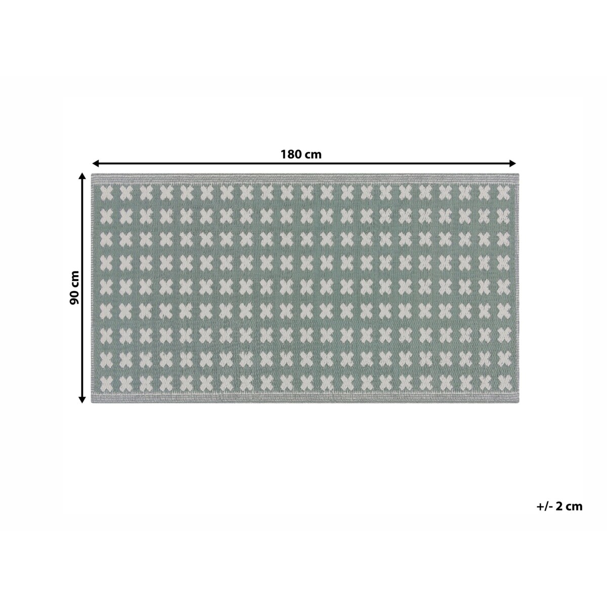 Dywan zewnętrzny 90 x 180 cm zielony ROHTAK