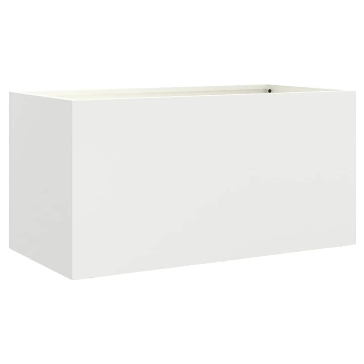 vidaXL Donica, biała, 62x30x29 cm, stal