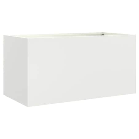 vidaXL Donica, biała, 62x30x29 cm, stal