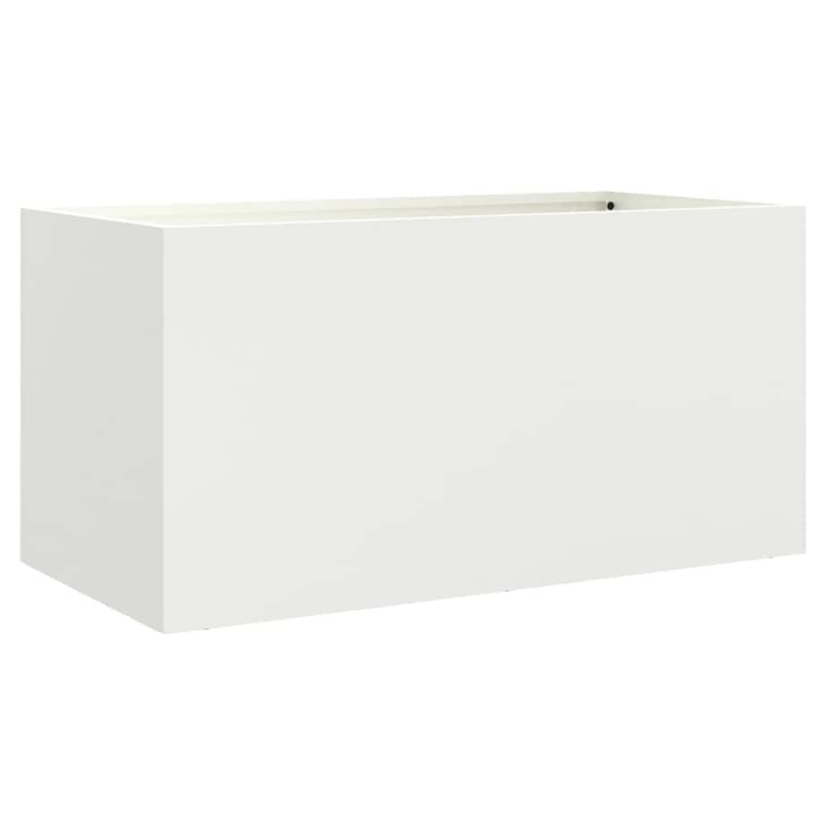 vidaXL Donica, biała, 62x30x29 cm, stal