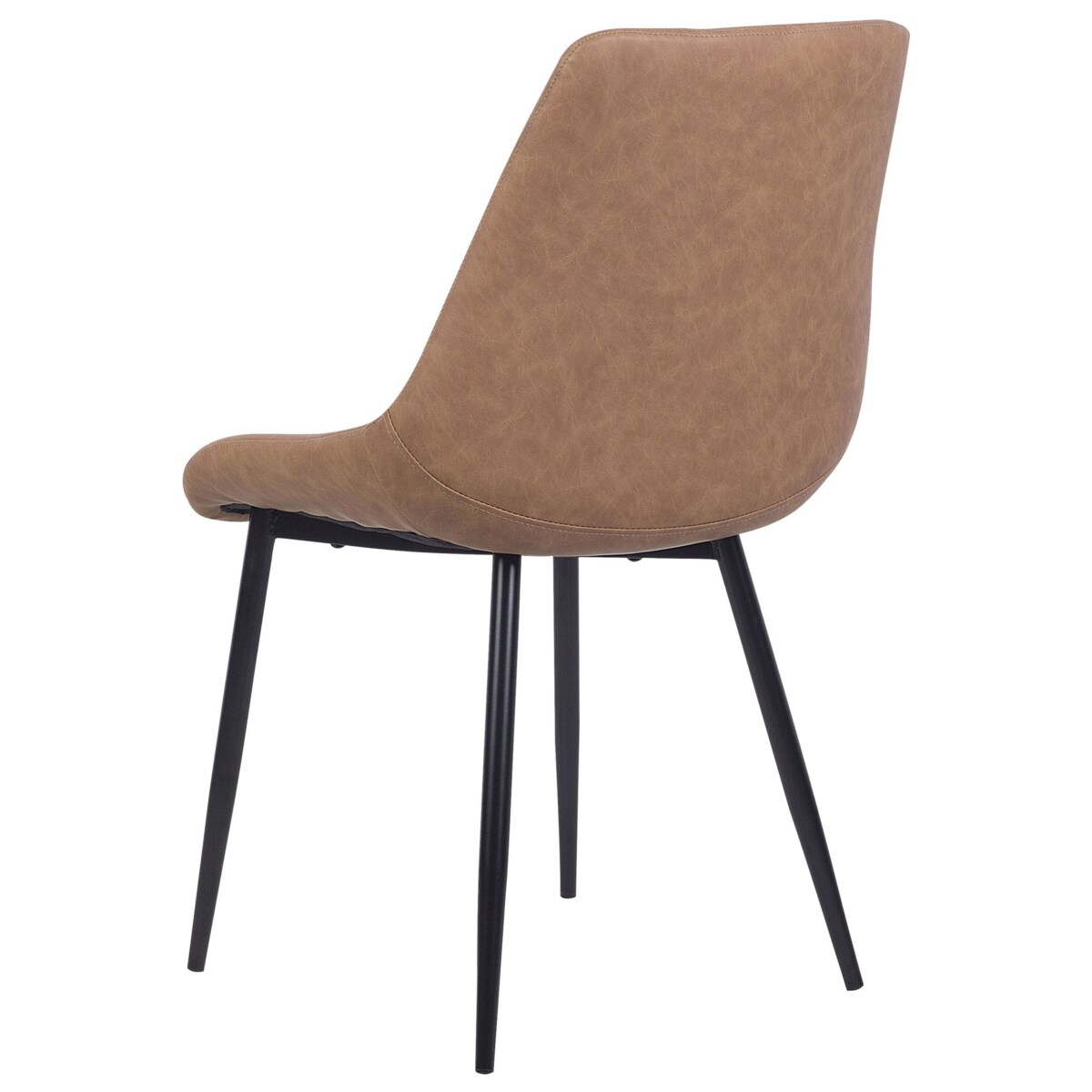 Zestaw 2 krzeseł do jadalni MARIBEL Ekoskóra Złoty brąz