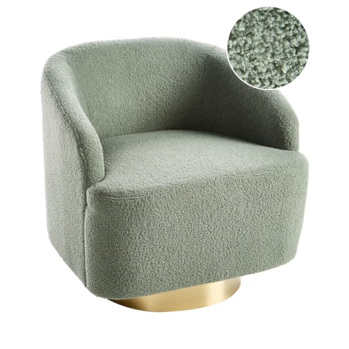 Fotel LAVIK Boucle Jasnozielony