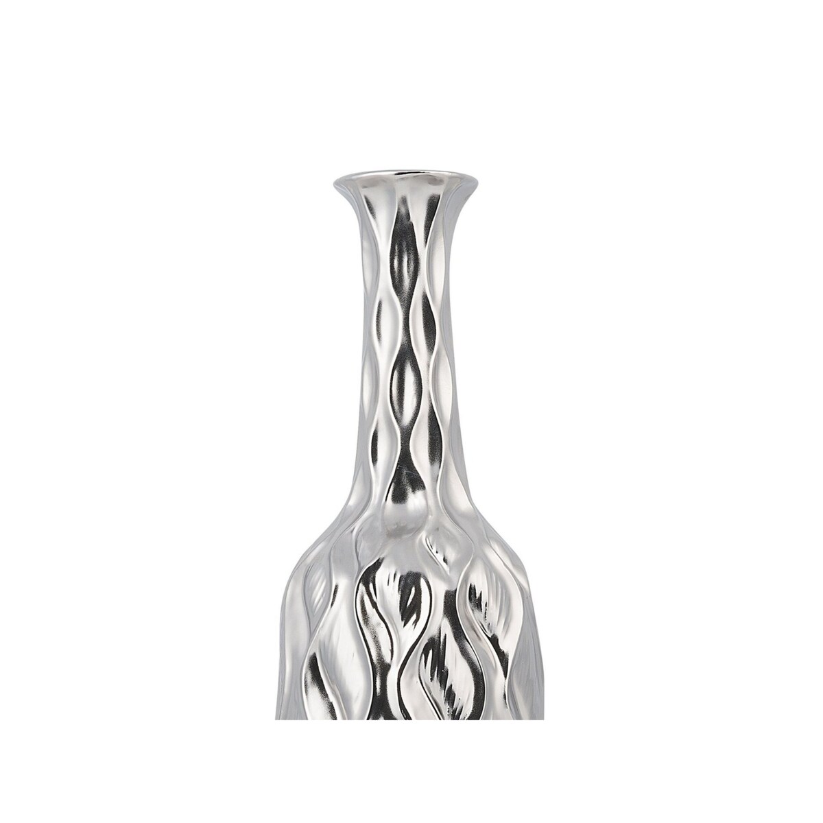 Wazon dekoracyjny ceramiczny srebrny BASSANIA