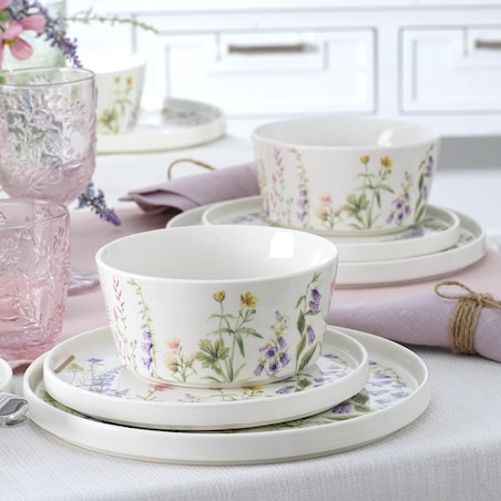 VILLA ITALIA Serwis obiadowy na 6 osób porcelanowy VIOLA