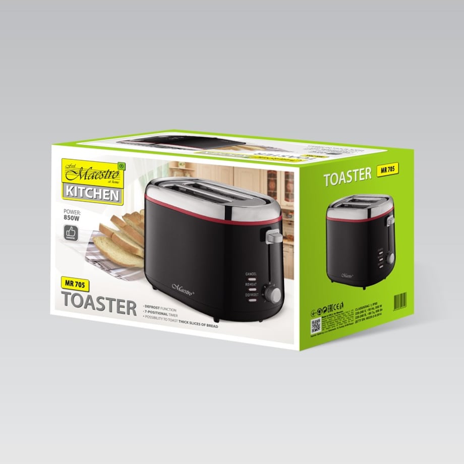 Toster opiekacz do kanapek grzanek tostów 850W MAESTRO