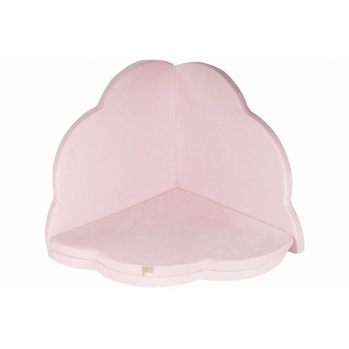 Mata Chmurka 160x160cm dla Dzieci, Welurowa, Jasnoróżowa