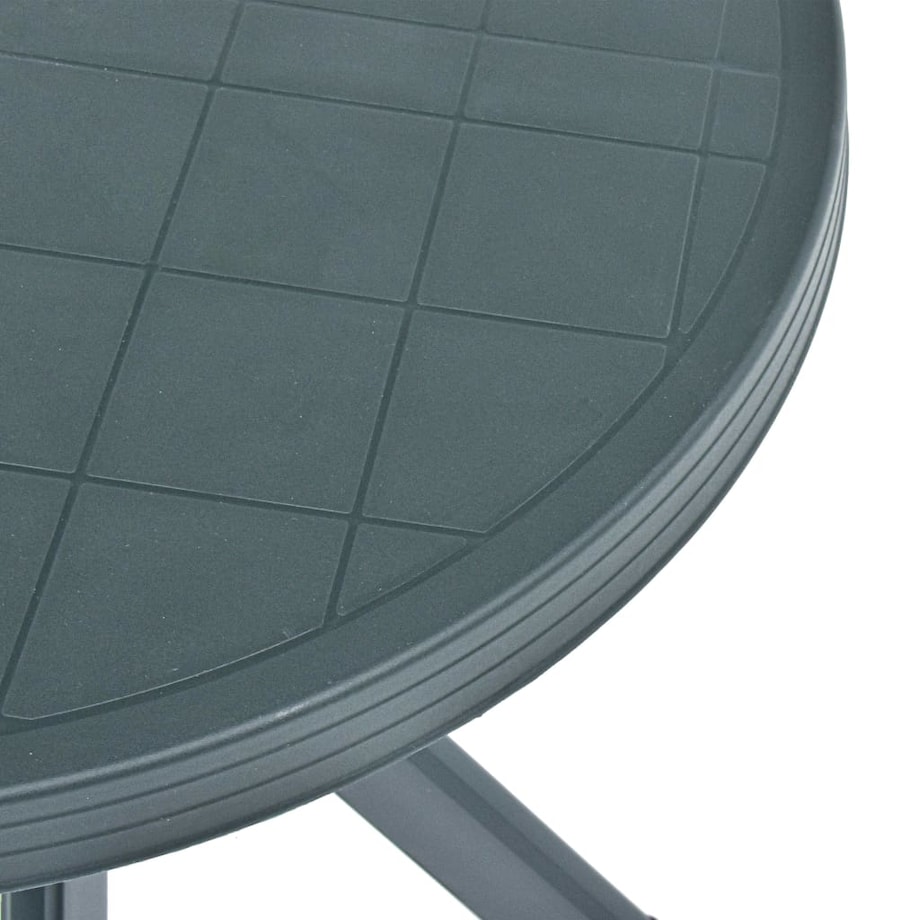 vidaXL Stolik bistro, zielony, Ø70 cm, plastikowy