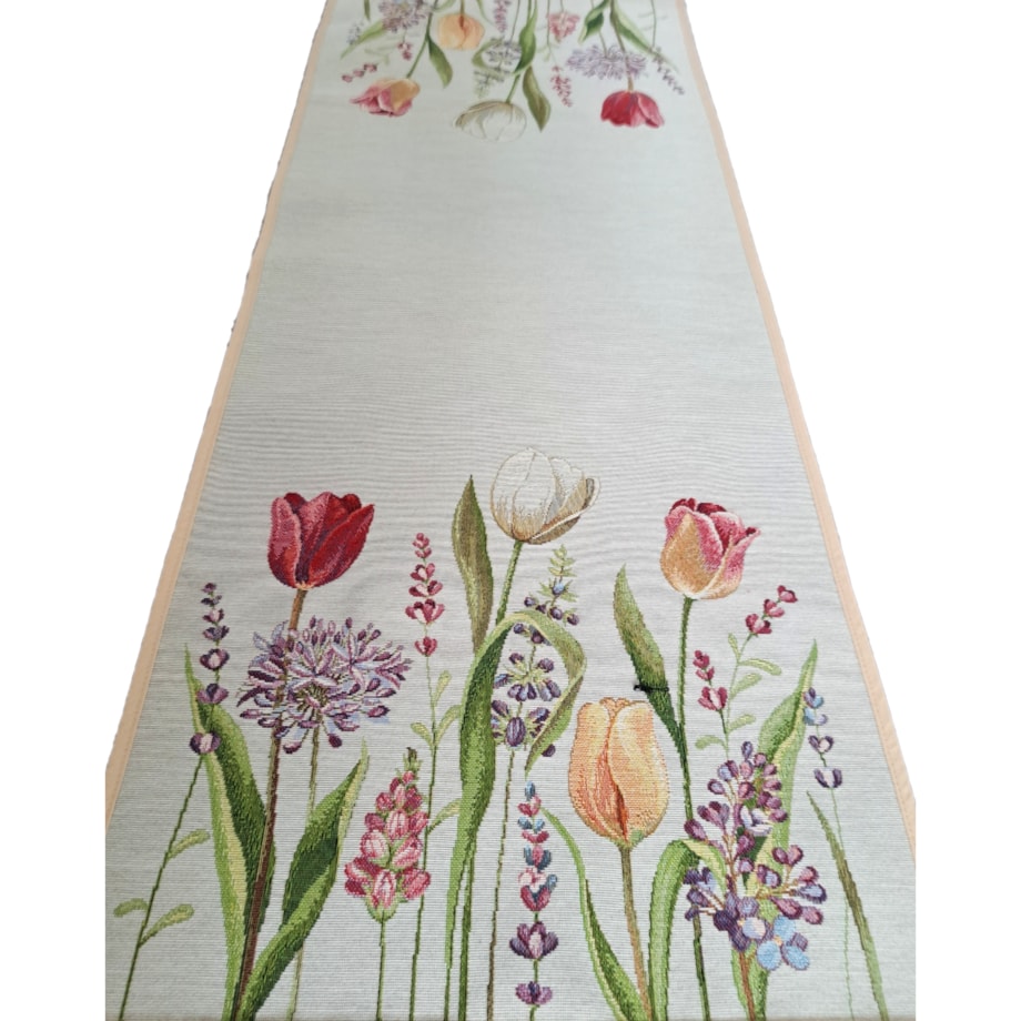 Bieżnik Na Stół 40X100 Cm Dekoracyjny Ozdobny Tulipany