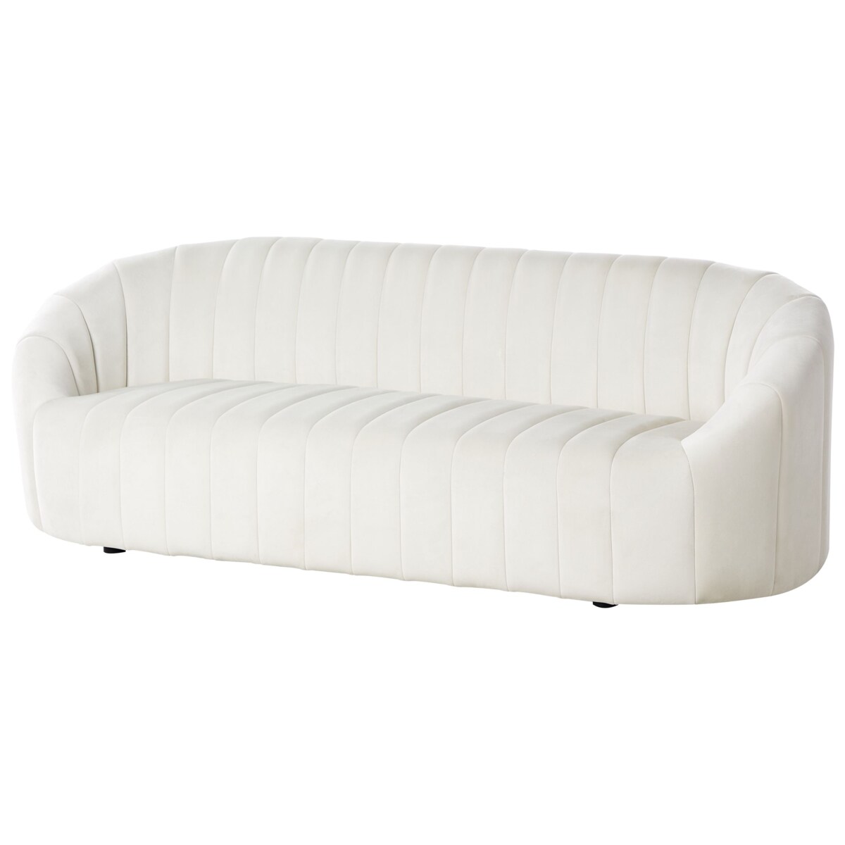 Komplet wypoczynkowy welurowy 6-osobowy złamana biel MALUNG