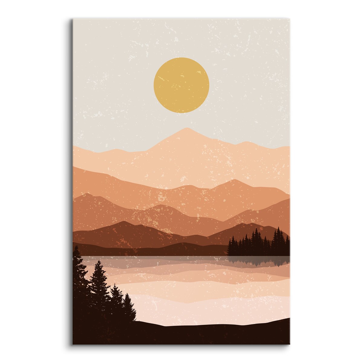 Obraz Akwarelowy Krajobraz W Stylu Boho 80x120cm