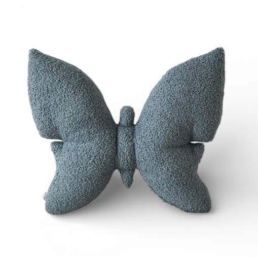Poduszka dekoracyjna Motyl niebieski boucle