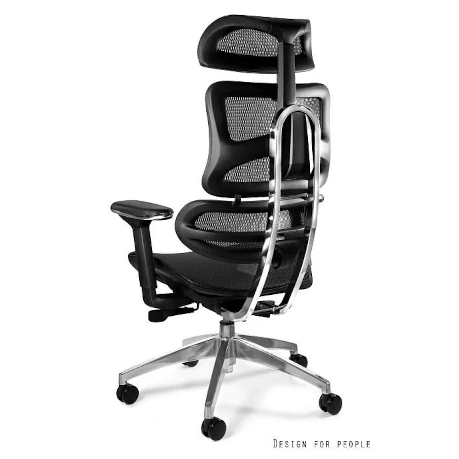 Fotel biurowy ERGOTECH czarny/chrom