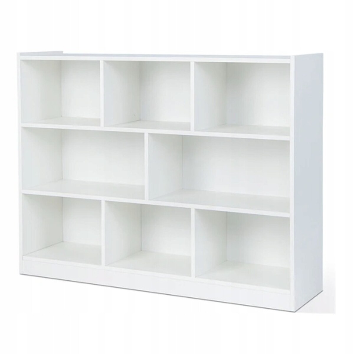 Regał otwarty stojący nowoczesny biały półka szafka komoda 8 półek 100 cm