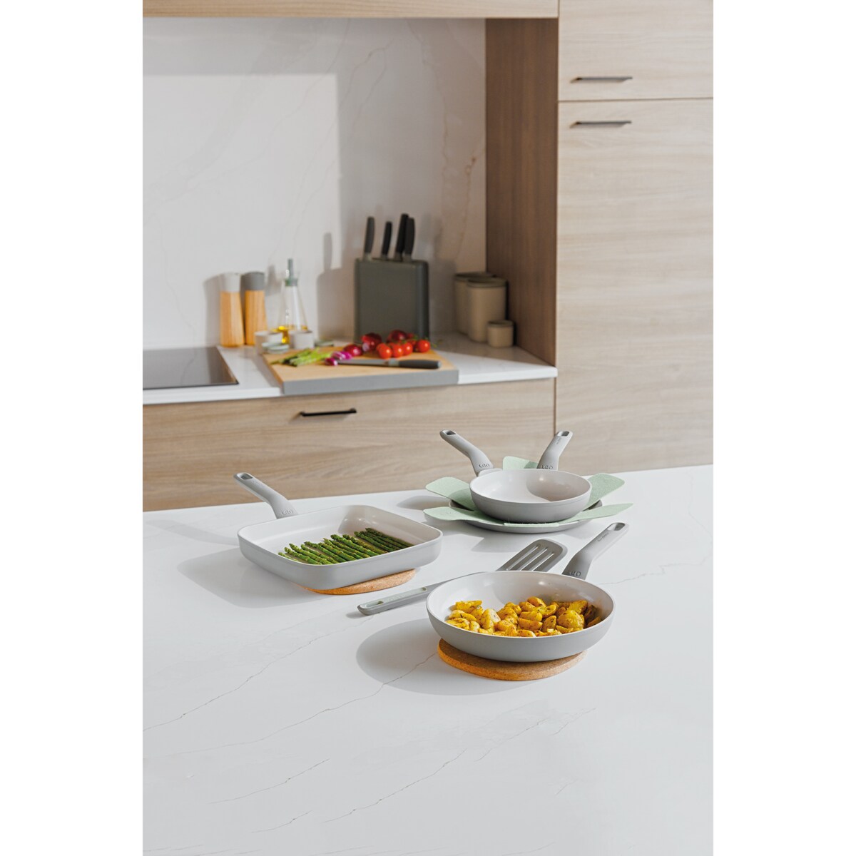 Zestaw patelni 4-el. Balance Eco Grey + łopatka BergHOFF