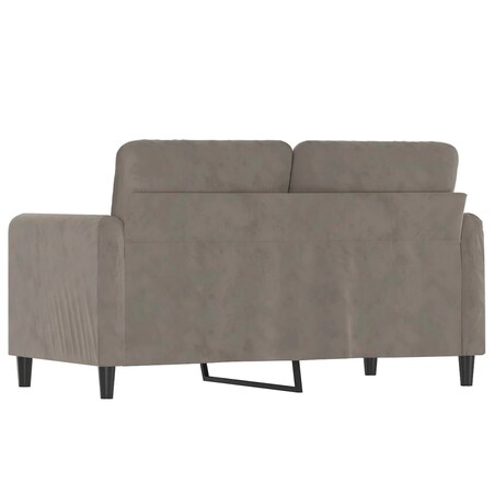 vidaXL Sofa 2-osobowa, jasnoszara, 120 cm, tapicerowana aksamitem