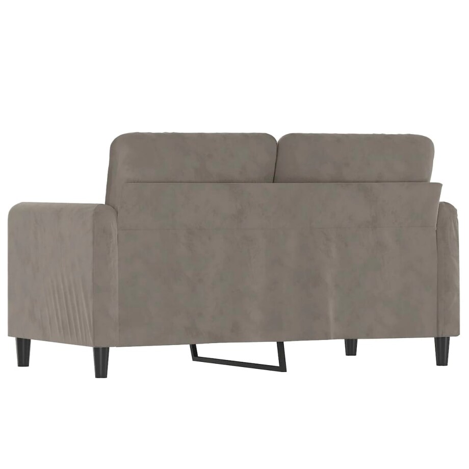 vidaXL Sofa 2-osobowa, jasnoszara, 120 cm, tapicerowana aksamitem