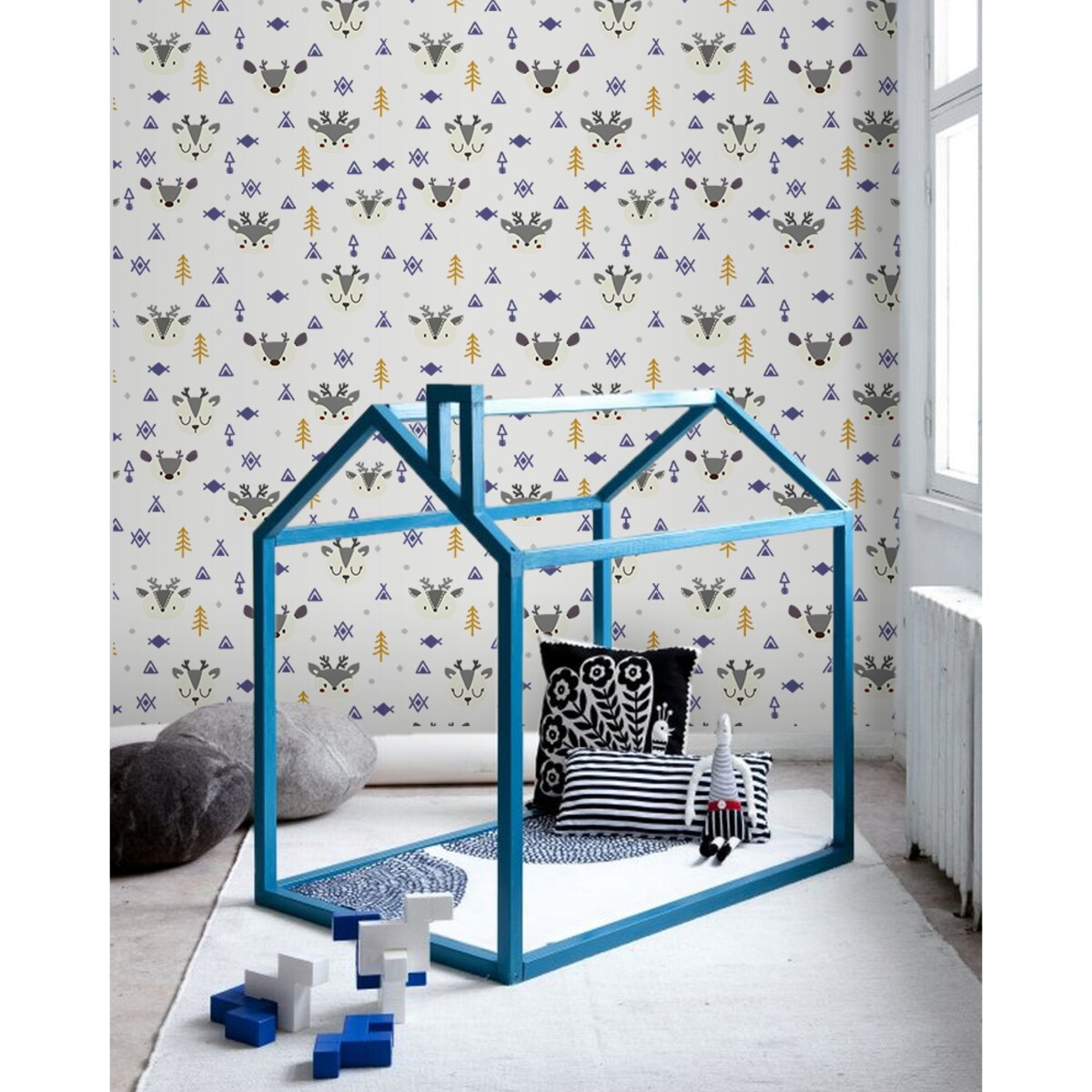 Tapeta Świąteczne reniferki, 416x254cm