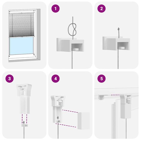 vidaXL Roleta plisowana, 90 x 100 cm, kremowa