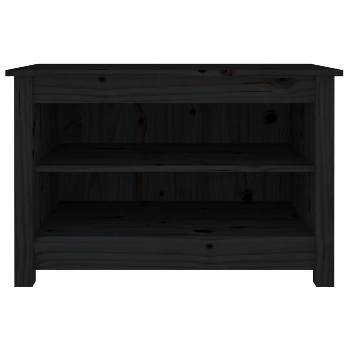 vidaXL Szafka na buty, czarna, 70x38x45,5 cm, drewno sosnowe