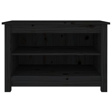 vidaXL Szafka na buty, czarna, 70x38x45,5 cm, drewno sosnowe