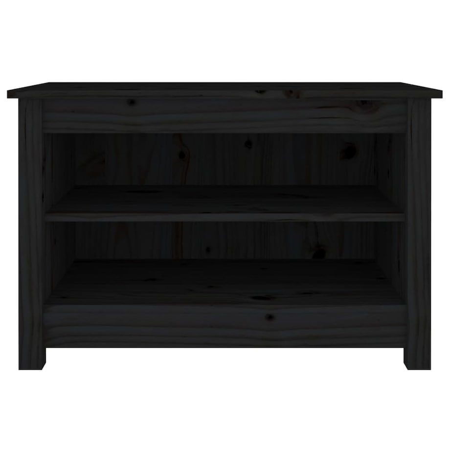 vidaXL Szafka na buty, czarna, 70x38x45,5 cm, drewno sosnowe