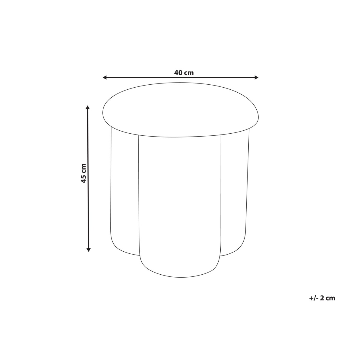 Puf CARRINGTON Boucle Beżowy 40 cm