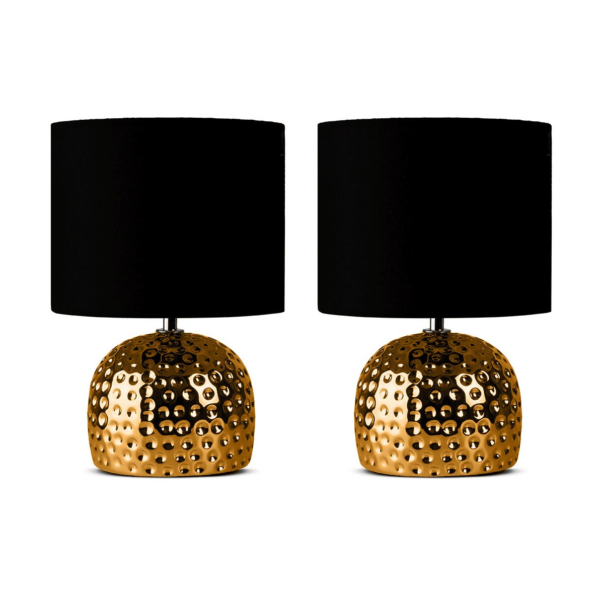 KONSIMO FRAGI Lampa stołowa 2szt., kolor złoto-czarne