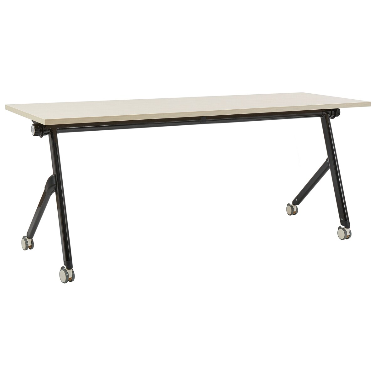 Składane biurko BENDI Jasnobrązowy 180 cm 60 cm Z kółkami