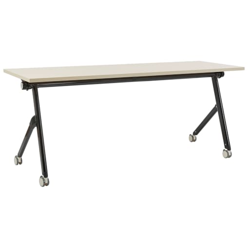 Składane biurko BENDI Jasnobrązowy 180 cm 60 cm Z kółkami