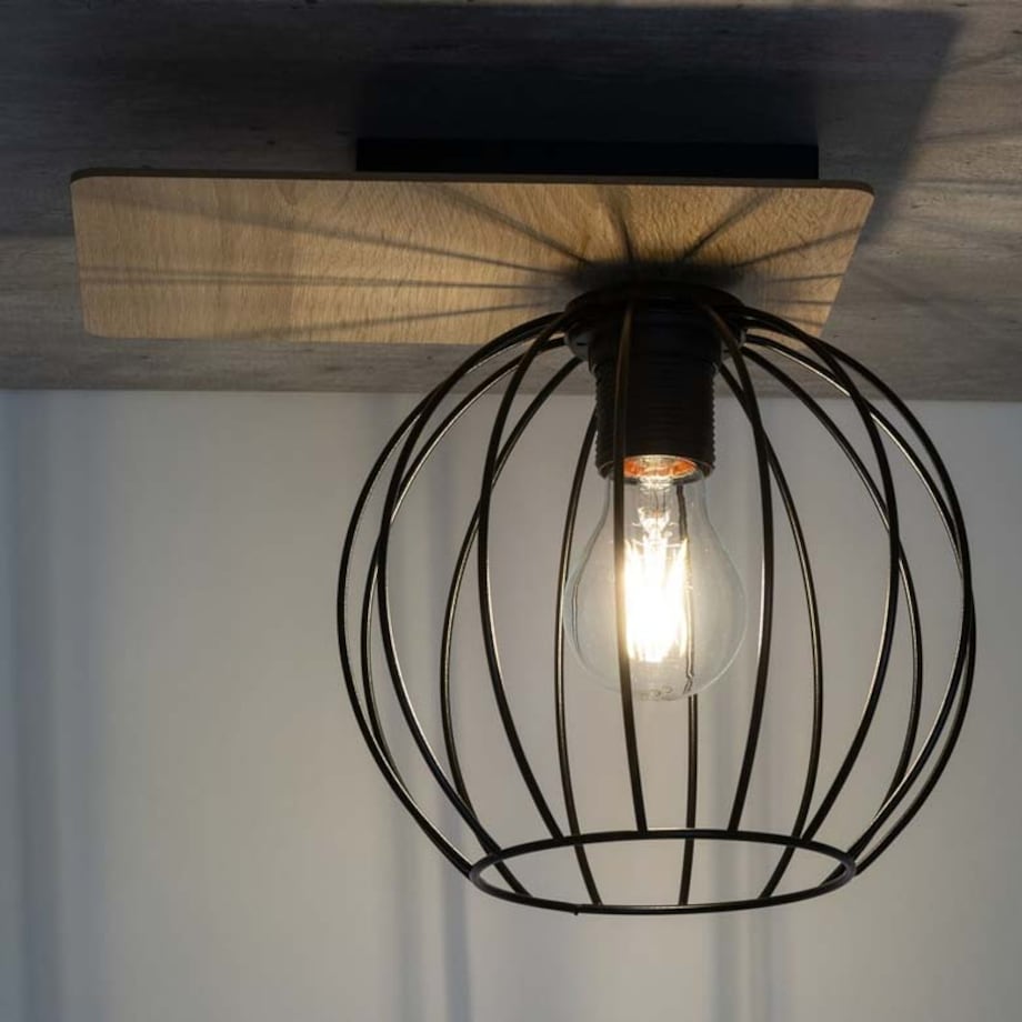 Czarny plafon Cyber 32357 kuchenna lampa nasufitowy druciak