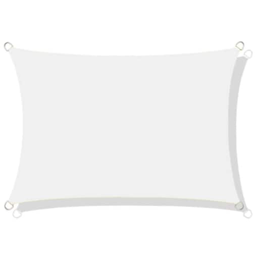 Żagiel Przeciwsłoneczny Ogrodowy Wodoodporny 3X5 M Ciemny Biały Zacieniacz
