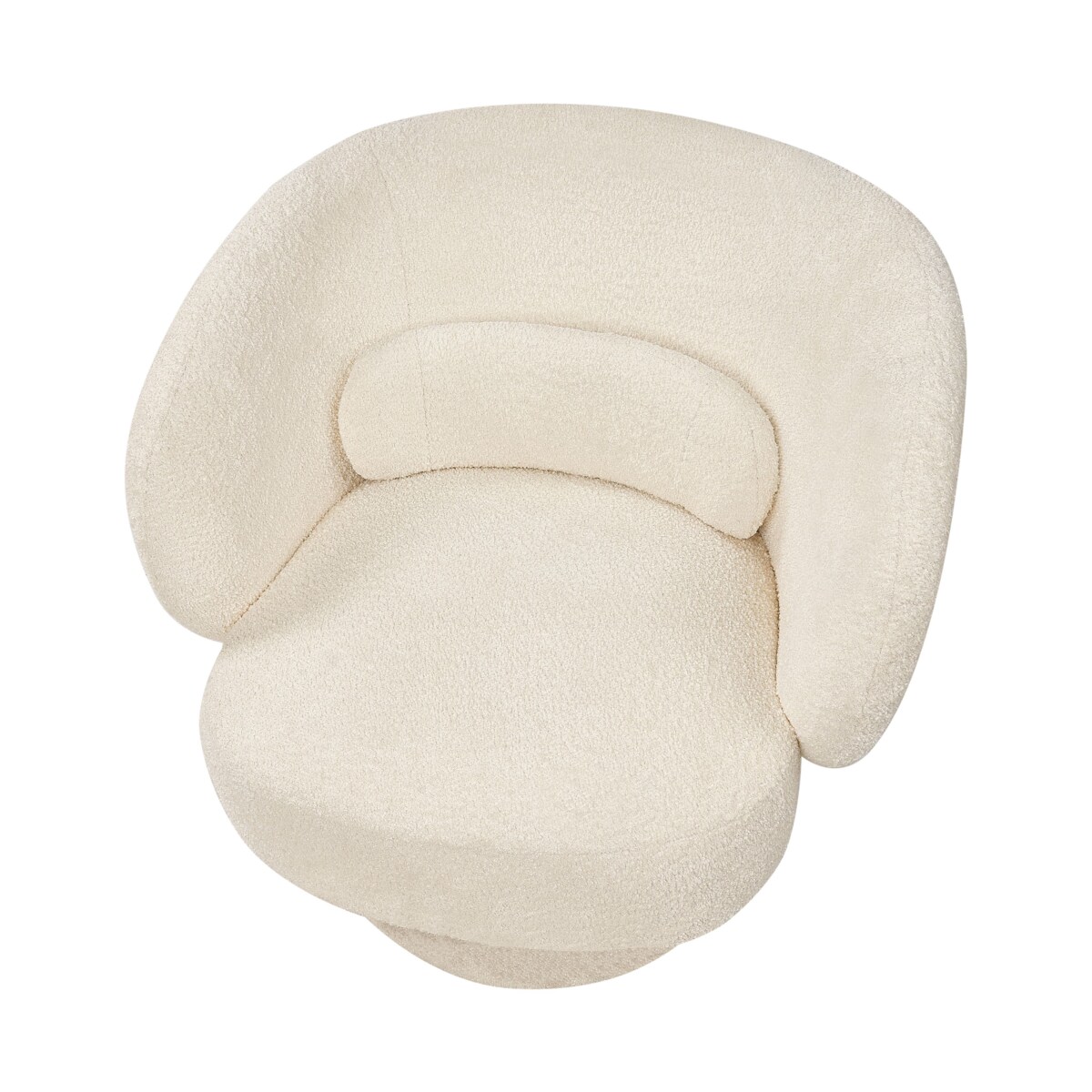 Fotel obrotowy LIEKSA Boucle Złamana biel